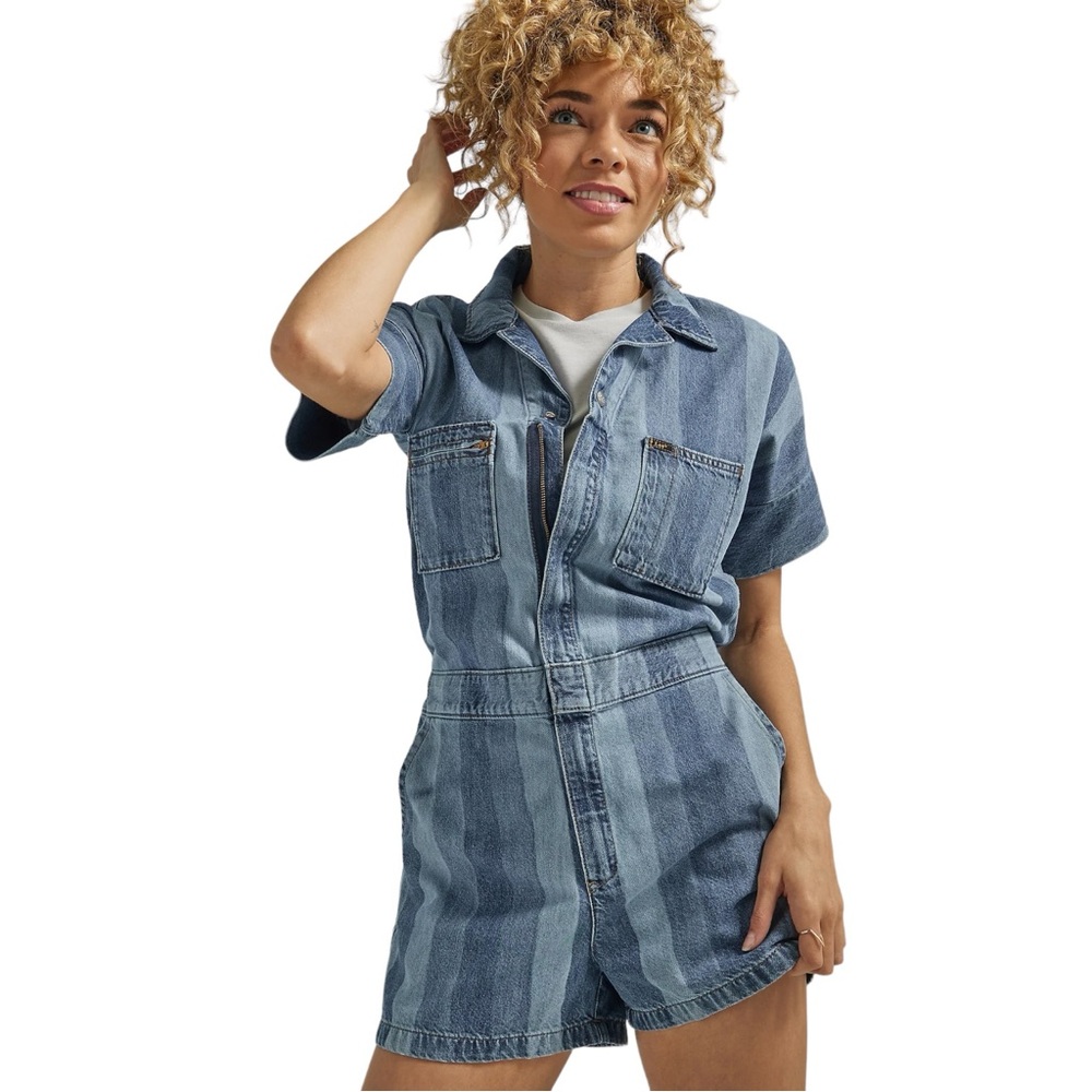 Lee Union-Alls NEW Denim Romper Shorts Modern Vintage Women’s Size XS